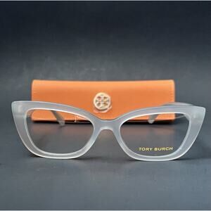 TORY BURCH TY2155U Cat Eye Acetate Frame Milky White 52 17 145 NEW